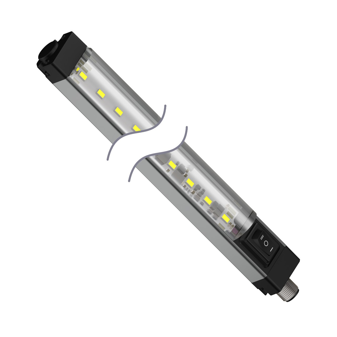 Banner Engineering LED Machine Light; Rectangular; 598 x 28 x 21mm; Warm White Light; 12-30VDC; IP50; M12 Quick Disconnect
